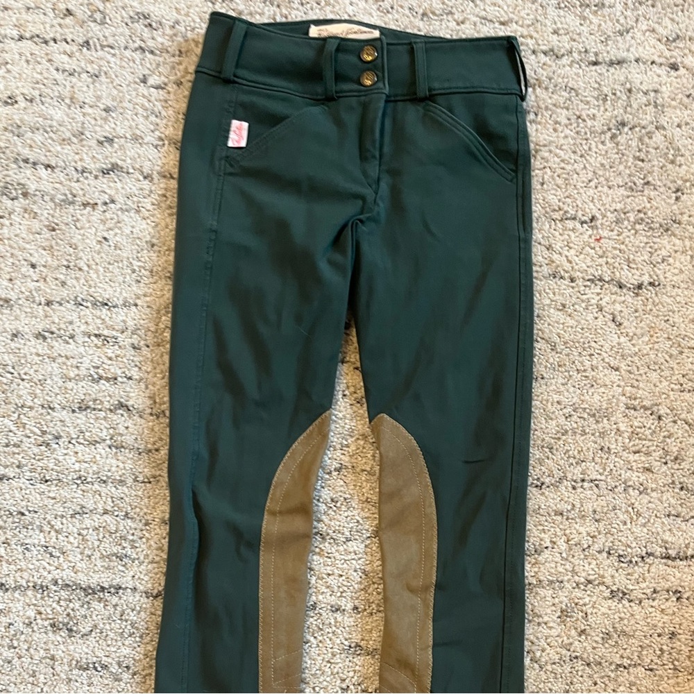 The Tailored Sportsman girls jodhpur long size 10 forest green